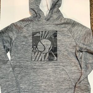 Nike Gray Baseball Graphic Kids Hoodie